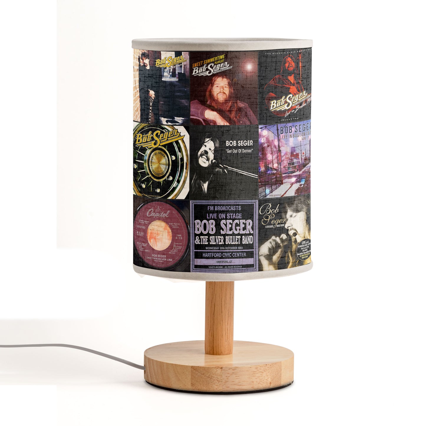Bob Seger Album Art Table Fabric Lamp – Light Up Classic Rock Vibes