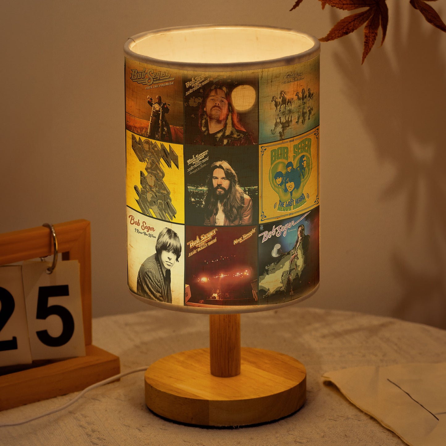 Bob Seger Album Art Table Fabric Lamp – Light Up Classic Rock Vibes