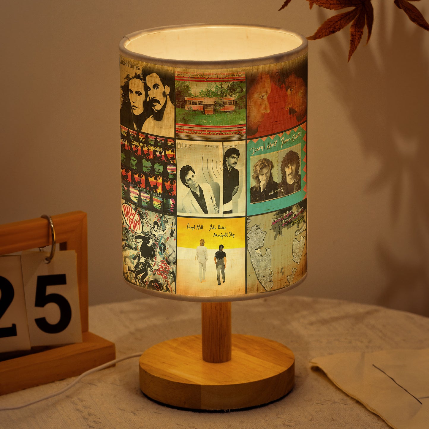 Hall & Oates Album Art Fabric Lamp – Retro Music Home Decor