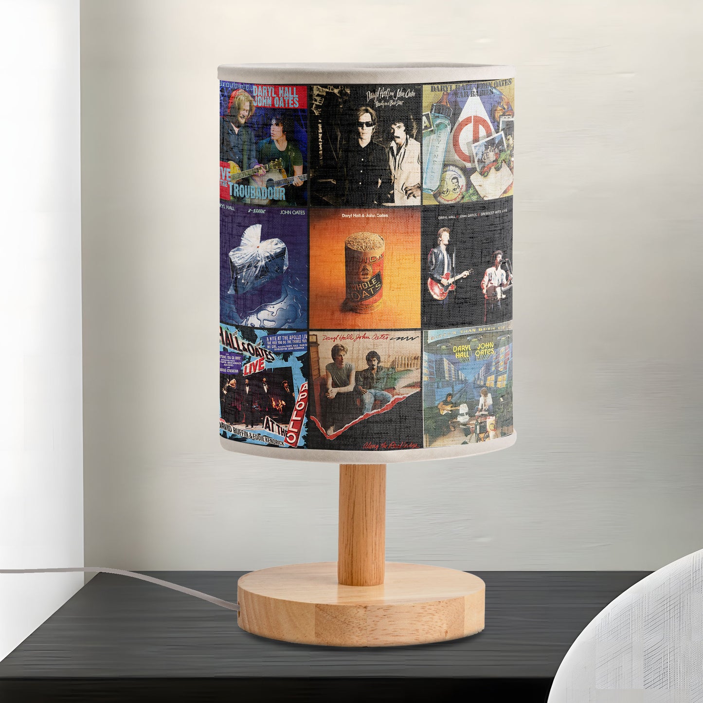 Hall & Oates Album Art Fabric Lamp – Retro Music Home Decor