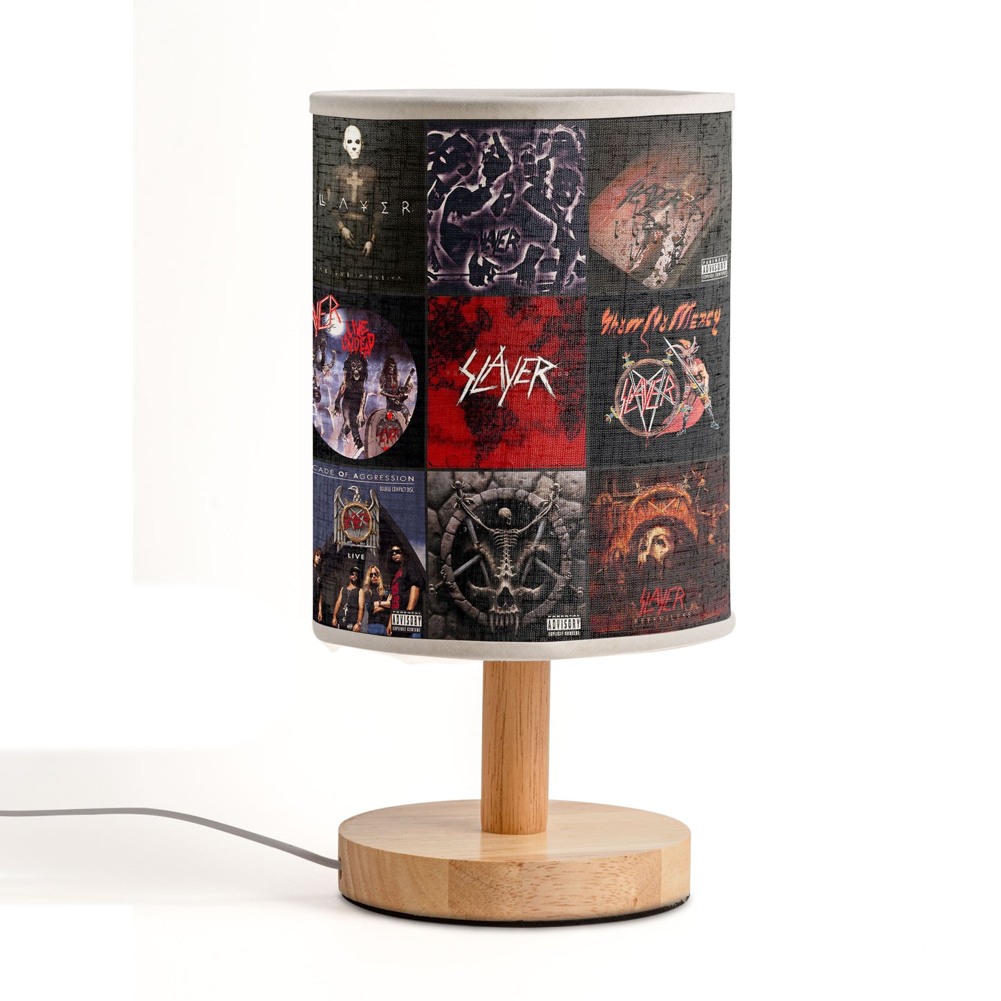 🔥 Slayer Album Cover Fabric Lamp – Thrash Metal Decor for True Fans