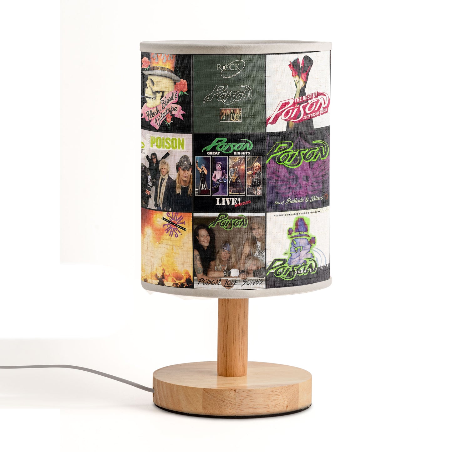🎸 Poison Album Cover Lamp – Glam Rock Room Decor for 80s Music Lovers