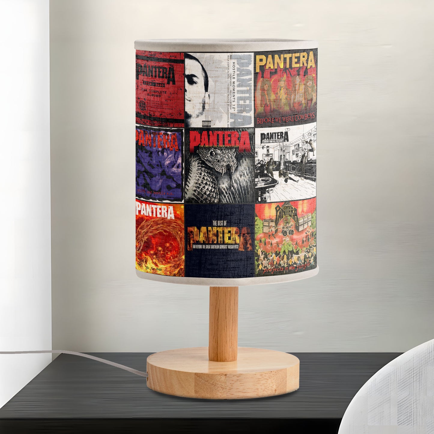 Pantera Album Collage Lamp – Heavy Metal Band Decor for Rock Fans