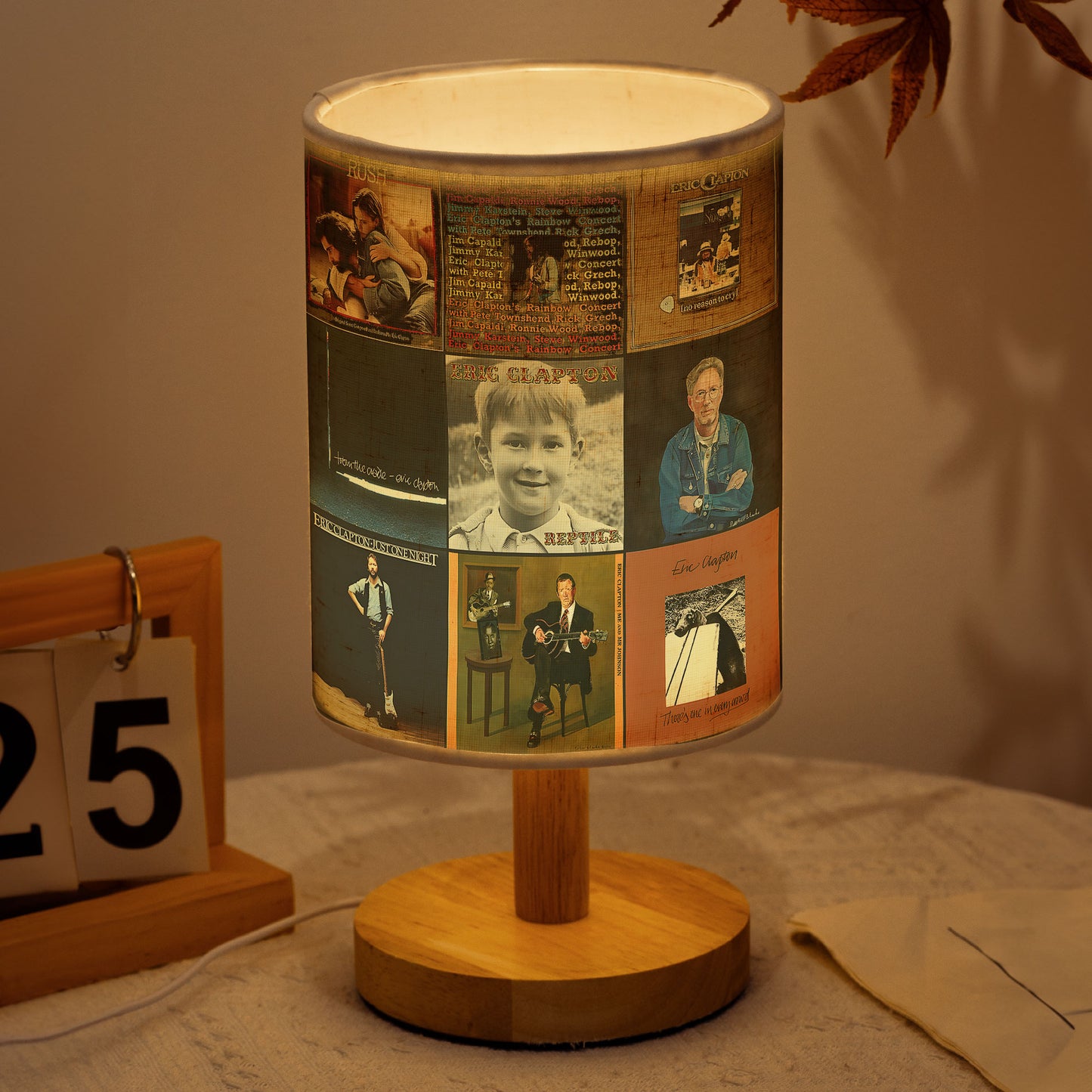 Eric Clapton Album Art Fabric Lamp – Vintage Blues Rock Legend Night Light