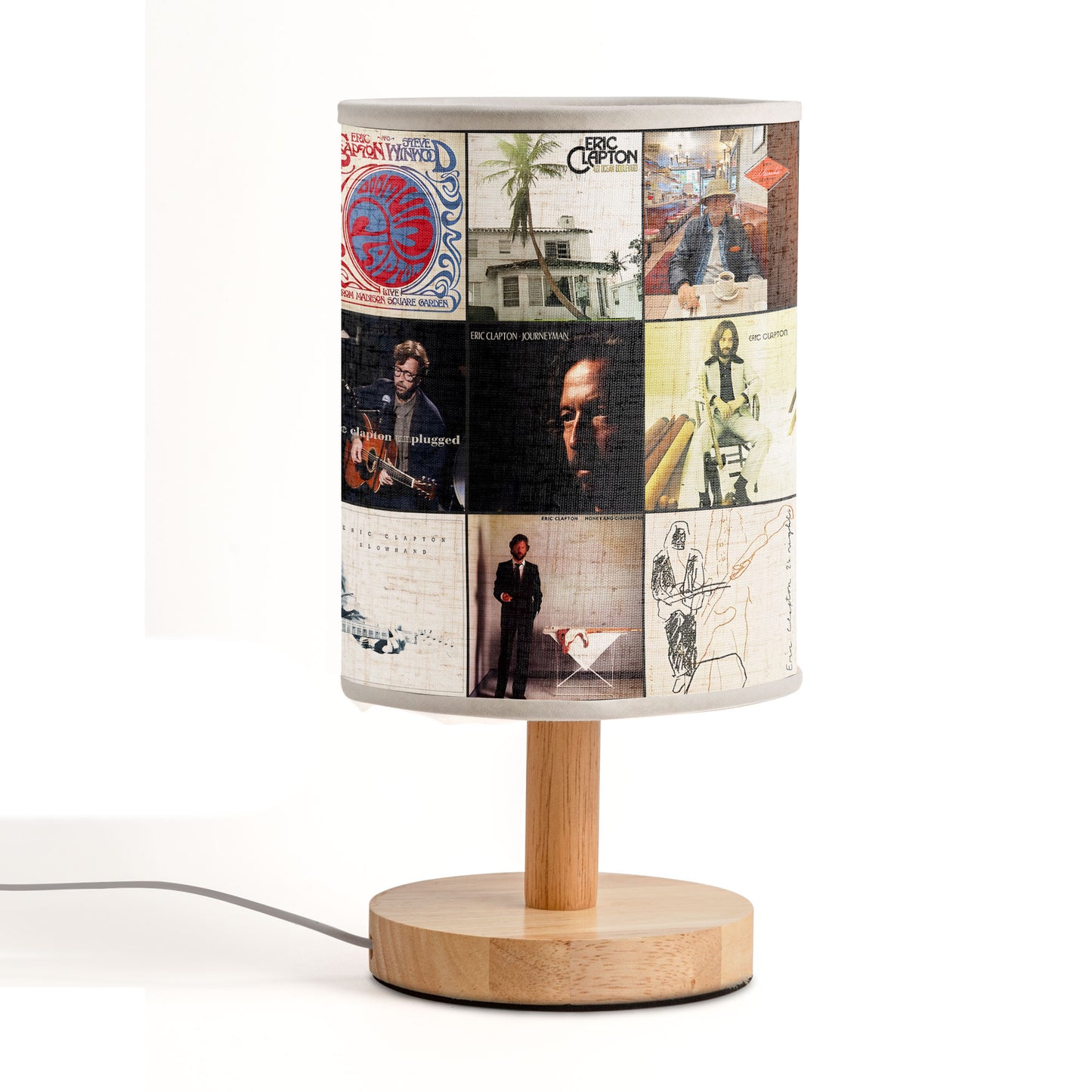 Eric Clapton Album Art Fabric Lamp – Vintage Blues Rock Legend Night Light