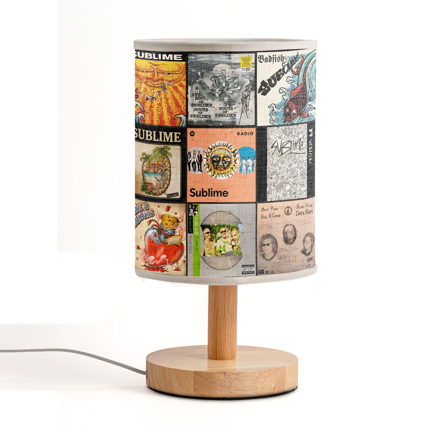 Sublime Album Collage Lamp – Vintage Reggae Punk Tribute Light