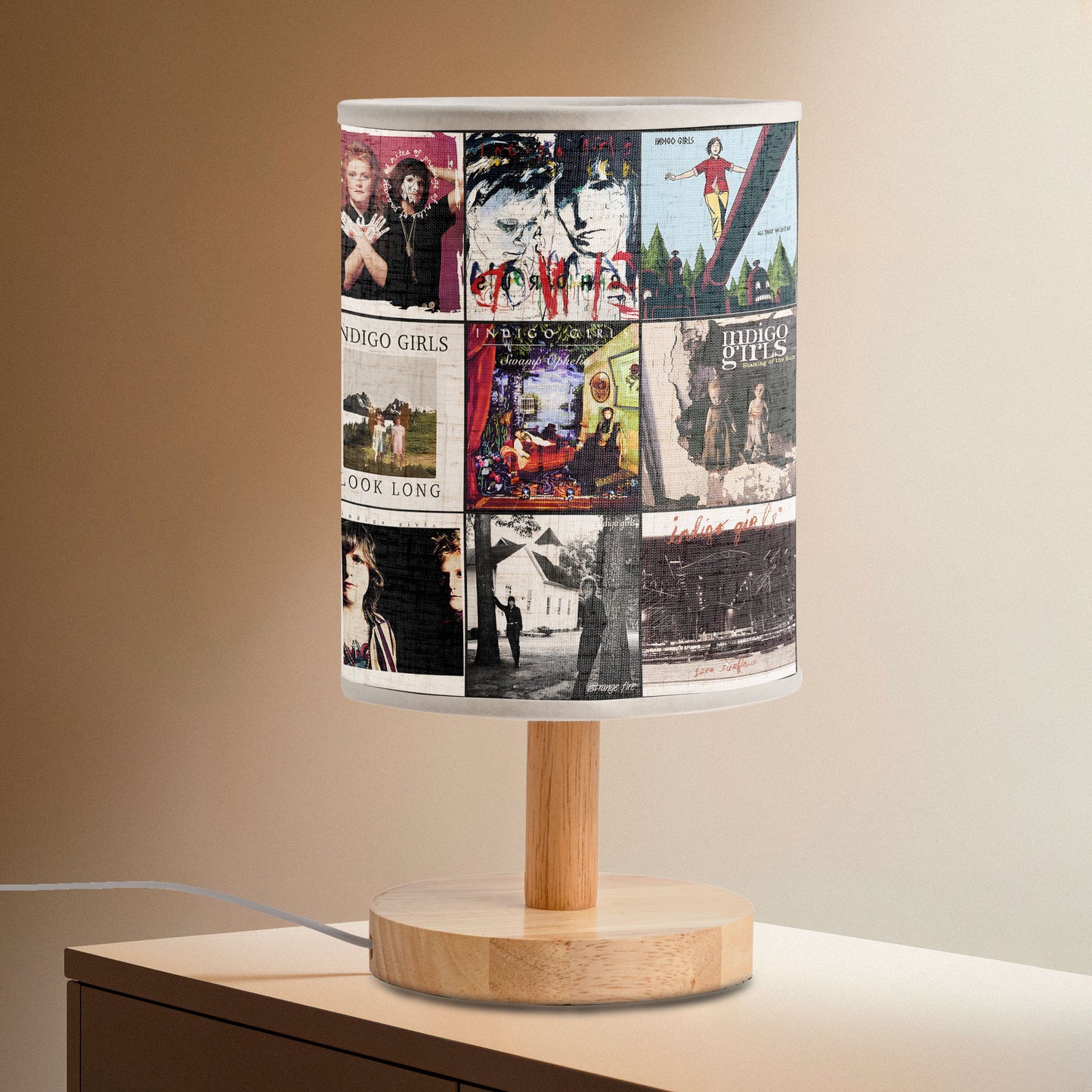 Indigo Girls Album Collage Lamp – Folk Rock Nostalgia Light