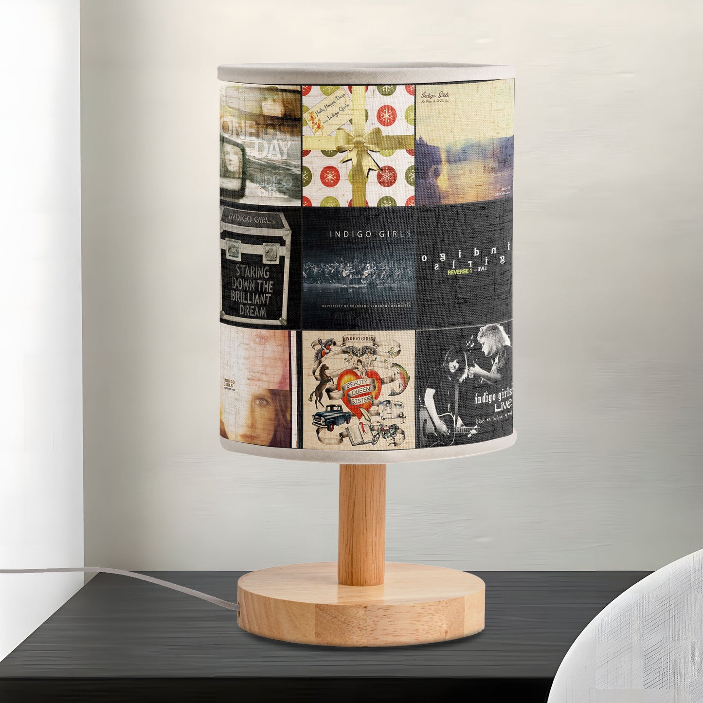 Indigo Girls Album Collage Lamp – Folk Rock Nostalgia Light