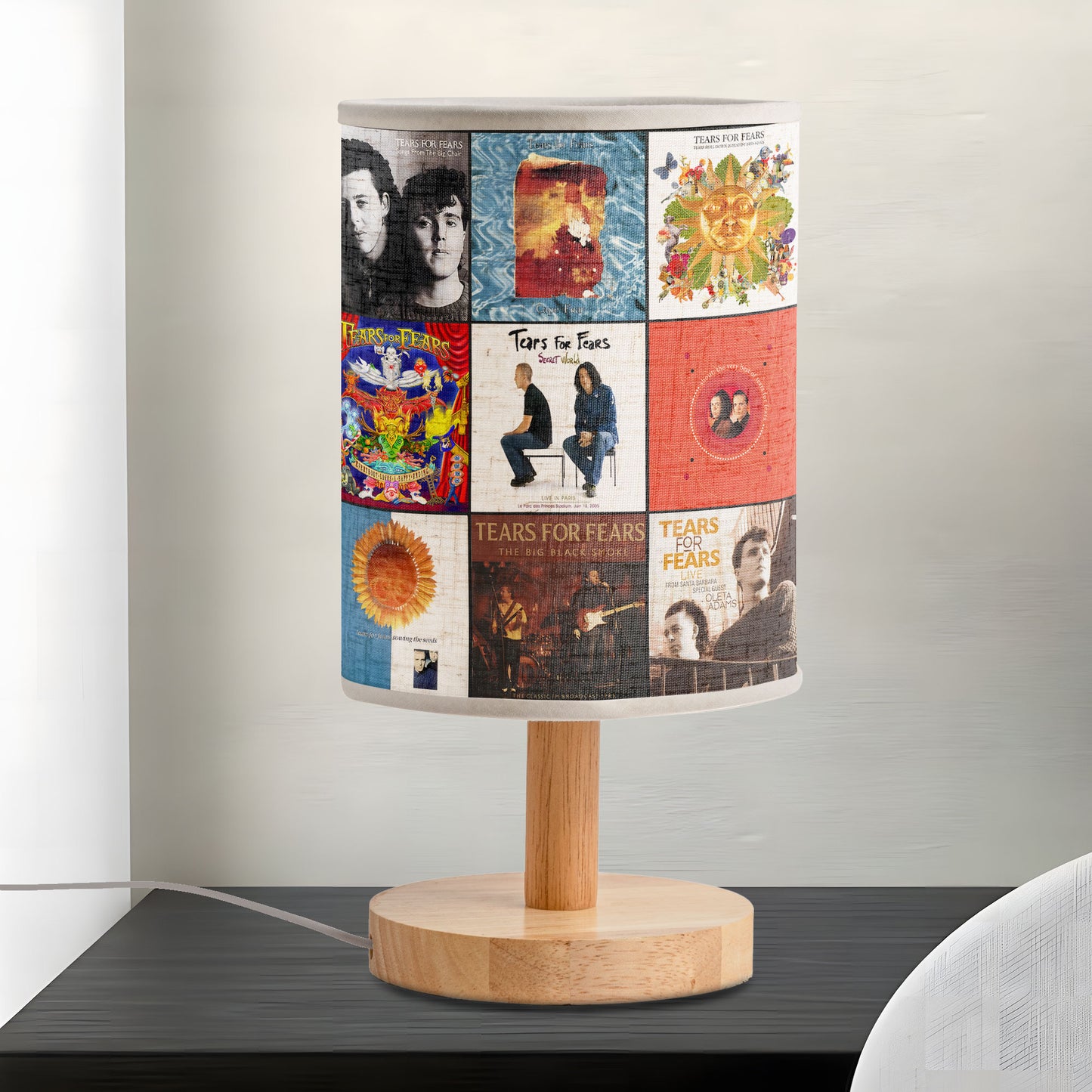 Tears for Fears Album Collage Lamp – 80s New Wave Retro Decor
