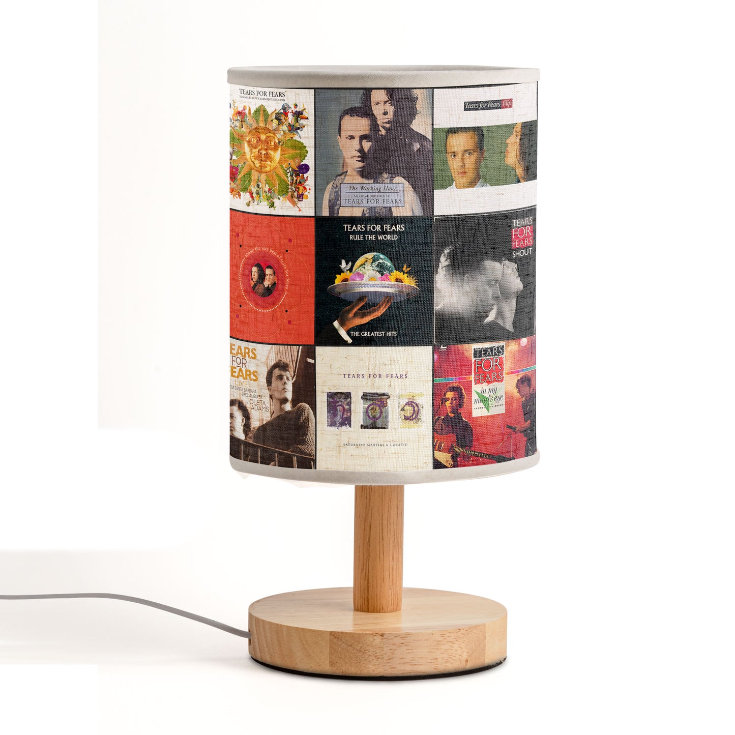 Tears for Fears Album Collage Lamp – 80s New Wave Retro Decor