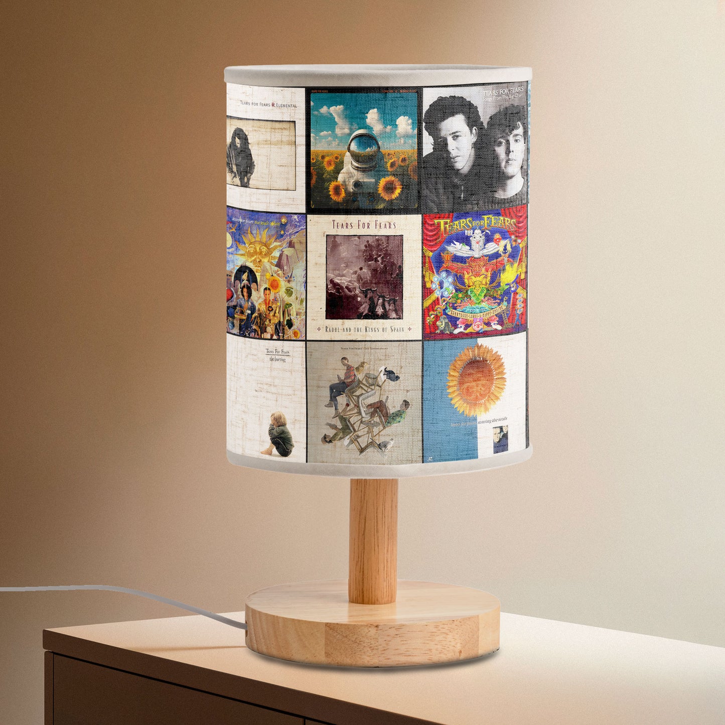 Tears for Fears Album Collage Lamp – 80s New Wave Retro Decor