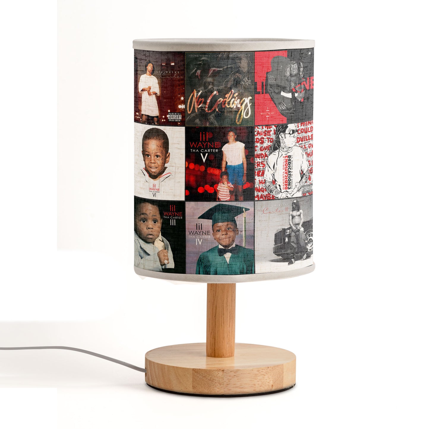 Lil Wayne Album Collage Lamp – Hip-Hop Legend Inspired Room Light