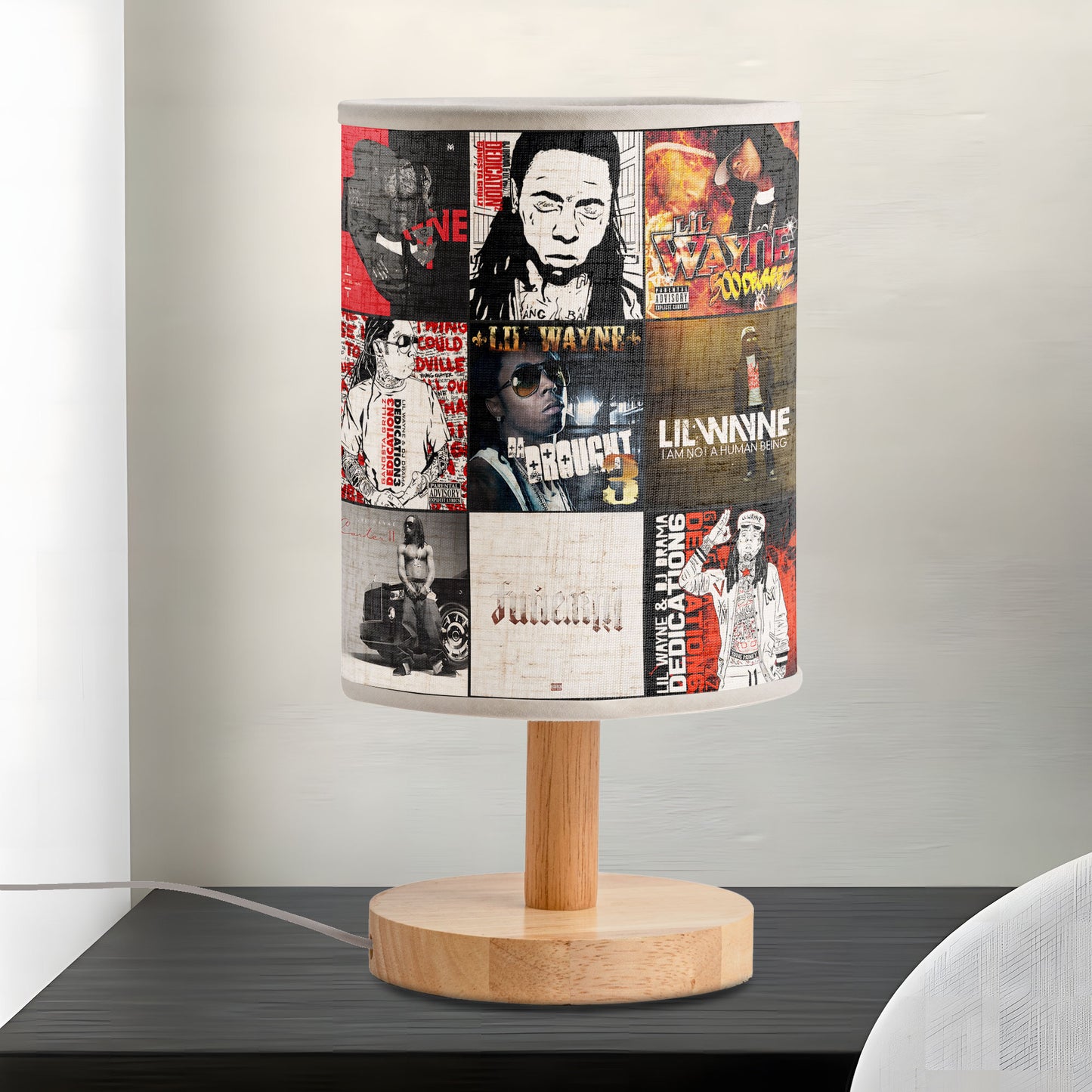 Lil Wayne Album Collage Lamp – Hip-Hop Legend Inspired Room Light