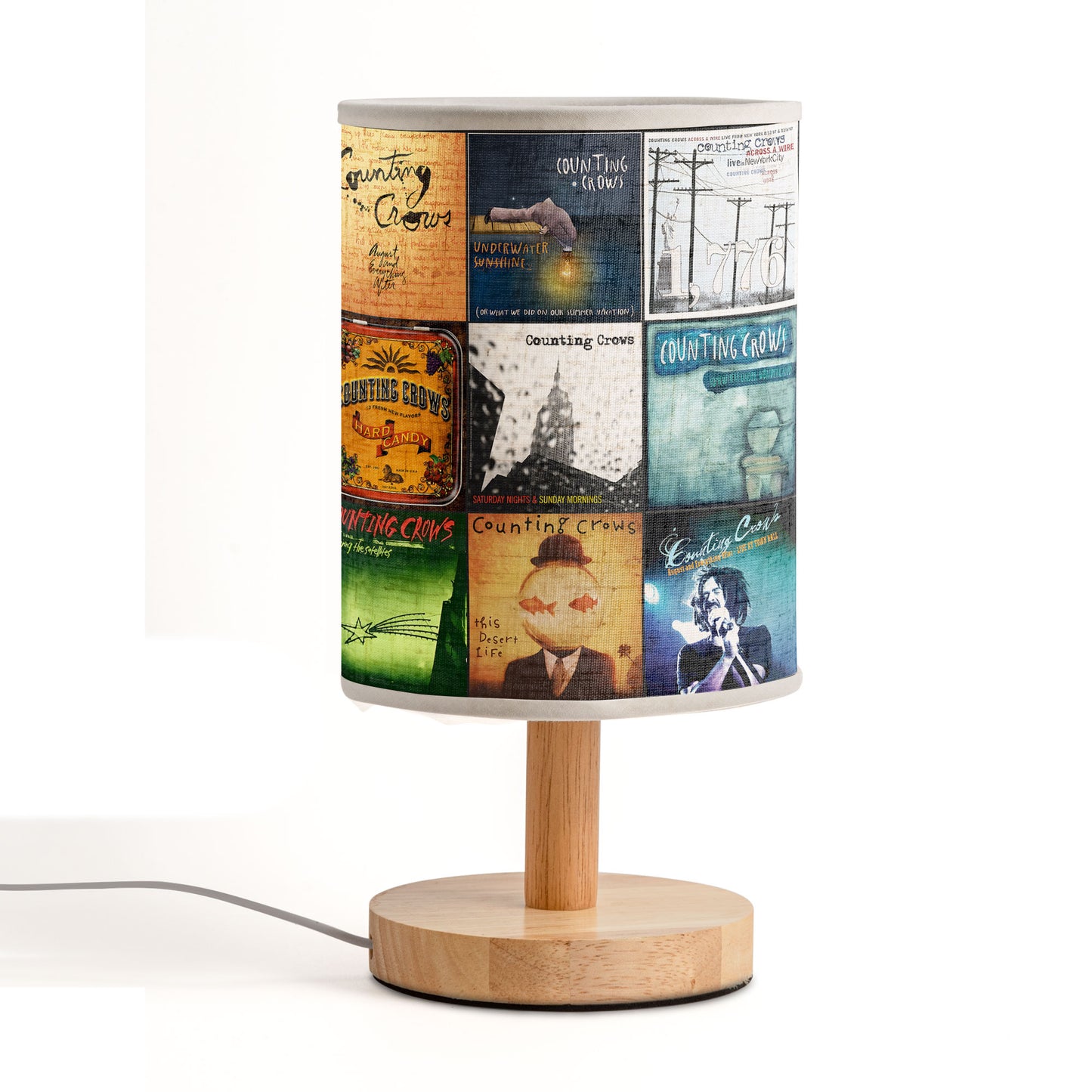 Counting Crows Album Collage Lamp – 90s Rock Nostalgia Lighting