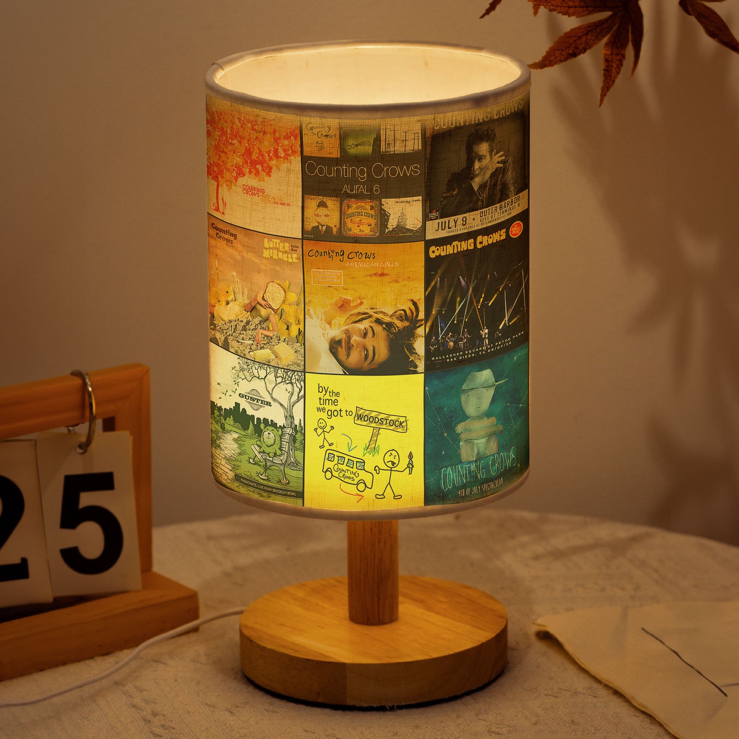 Counting Crows Album Collage Lamp – 90s Rock Nostalgia Lighting