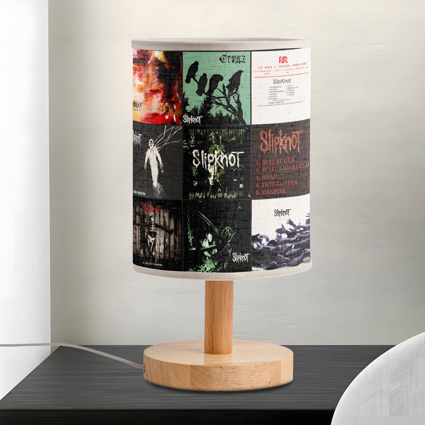 Slipknot Album Collage Lamp – Metalhead Ambient Light