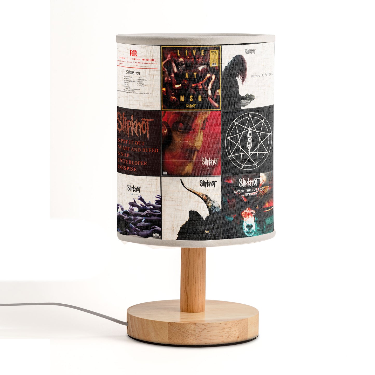 Slipknot Album Collage Lamp – Metalhead Ambient Light