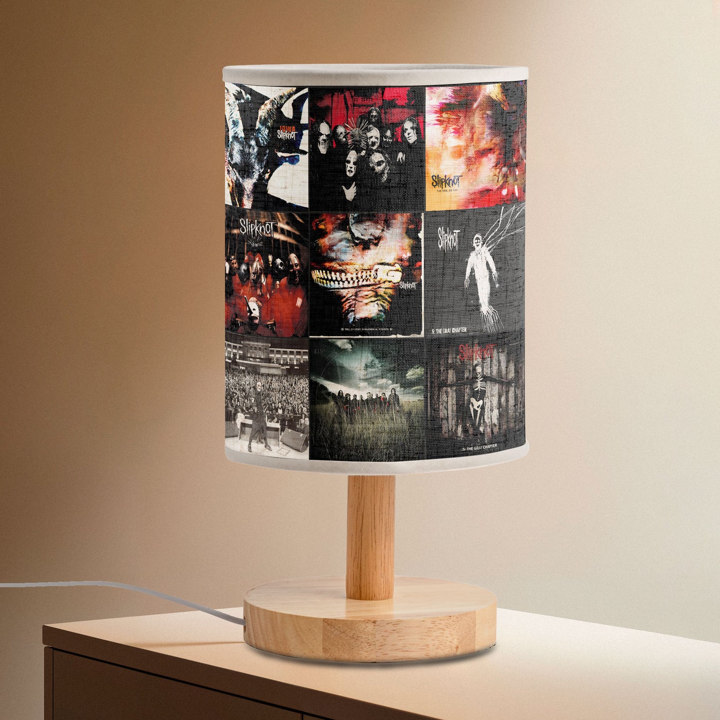 Slipknot Album Collage Lamp – Metalhead Ambient Light