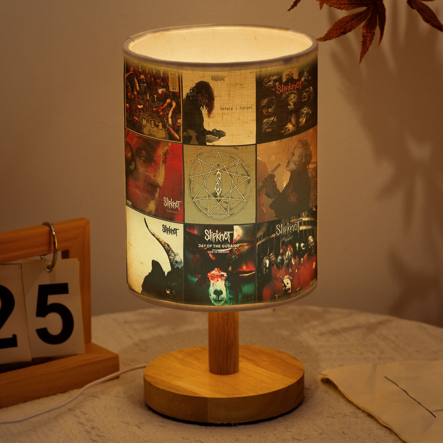 Slipknot Album Collage Lamp – Metalhead Ambient Light