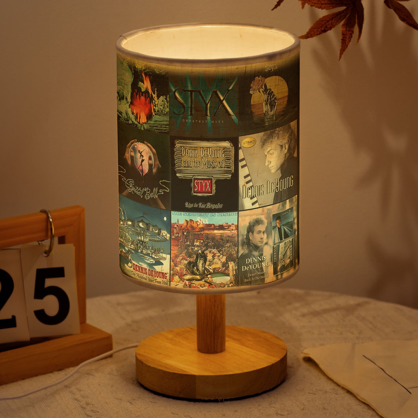 Styx & Dennis DeYoung Album Cover Lamp – Handmade Classic Rock Décor Light