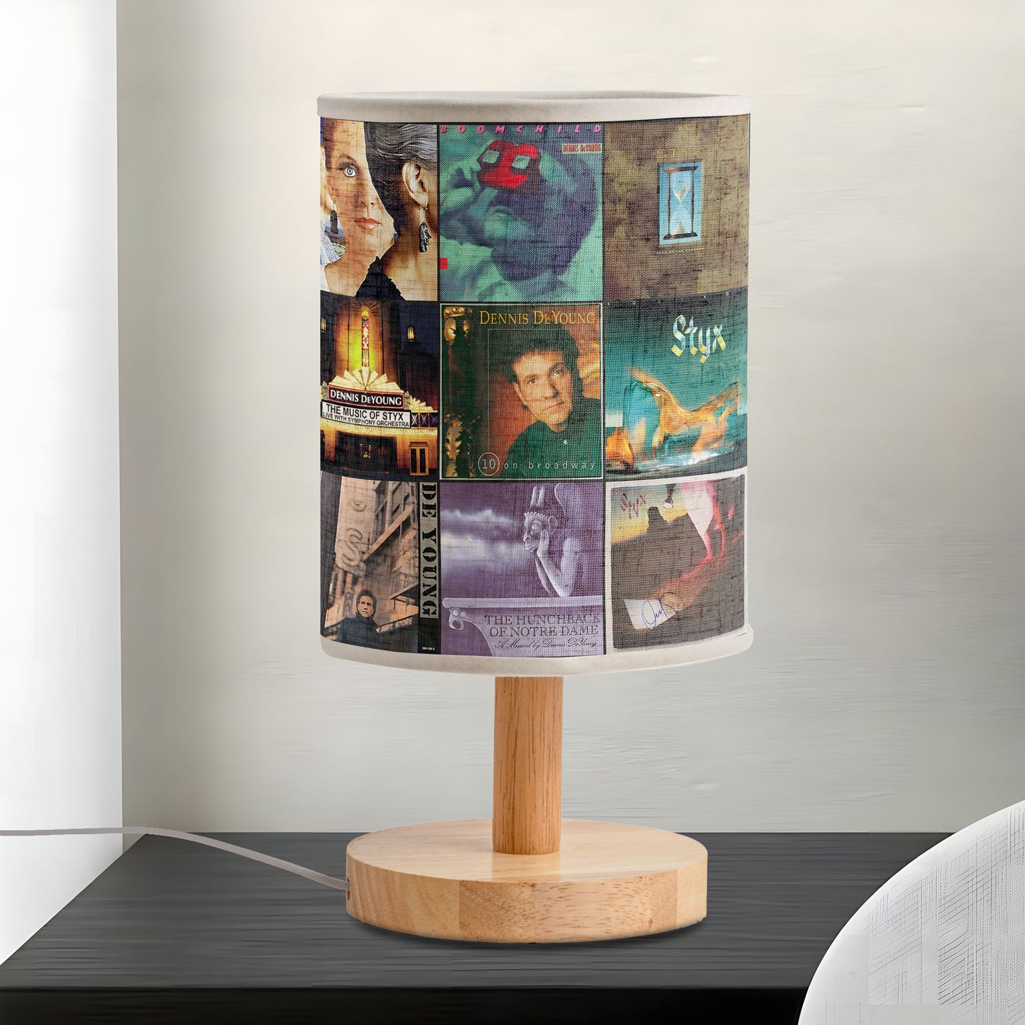 Styx & Dennis DeYoung Album Cover Lamp – Handmade Classic Rock Décor Light