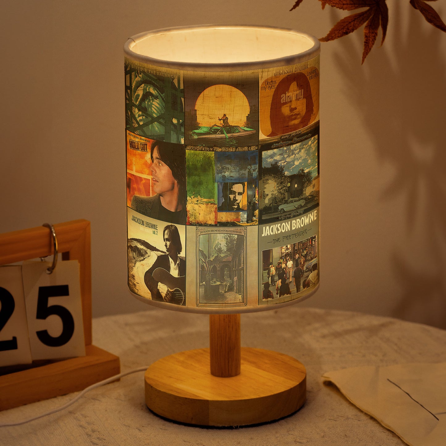 Jackson Browne Albums Fabric Lamp – Light That Echoes the Sound of the ’70s