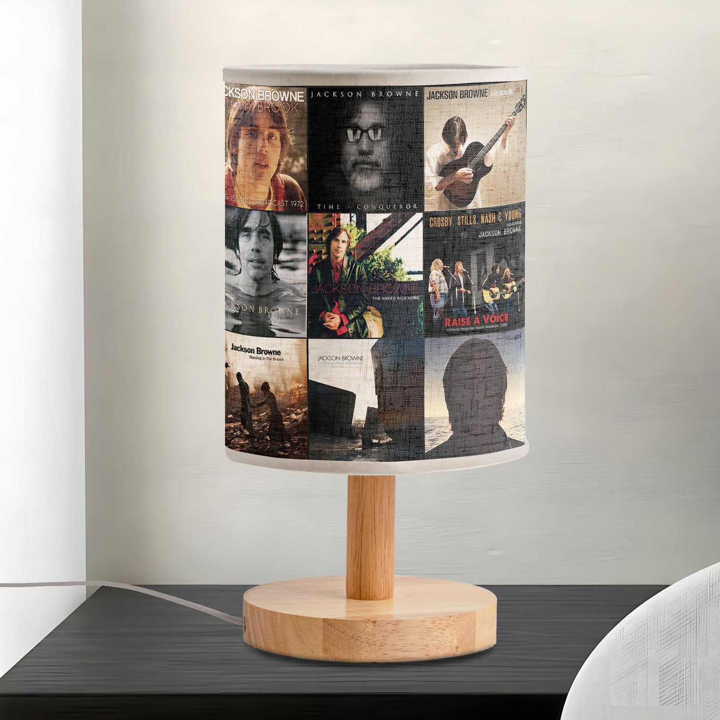 Jackson Browne Albums Fabric Lamp – Light That Echoes the Sound of the ’70s