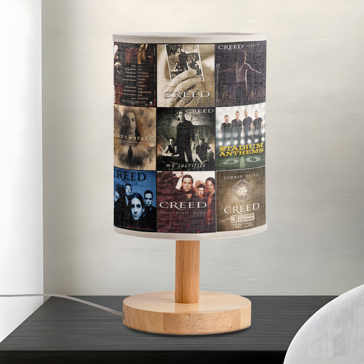 Creed Album Collage Lamp – 2000s Rock Legends Home Decor Light