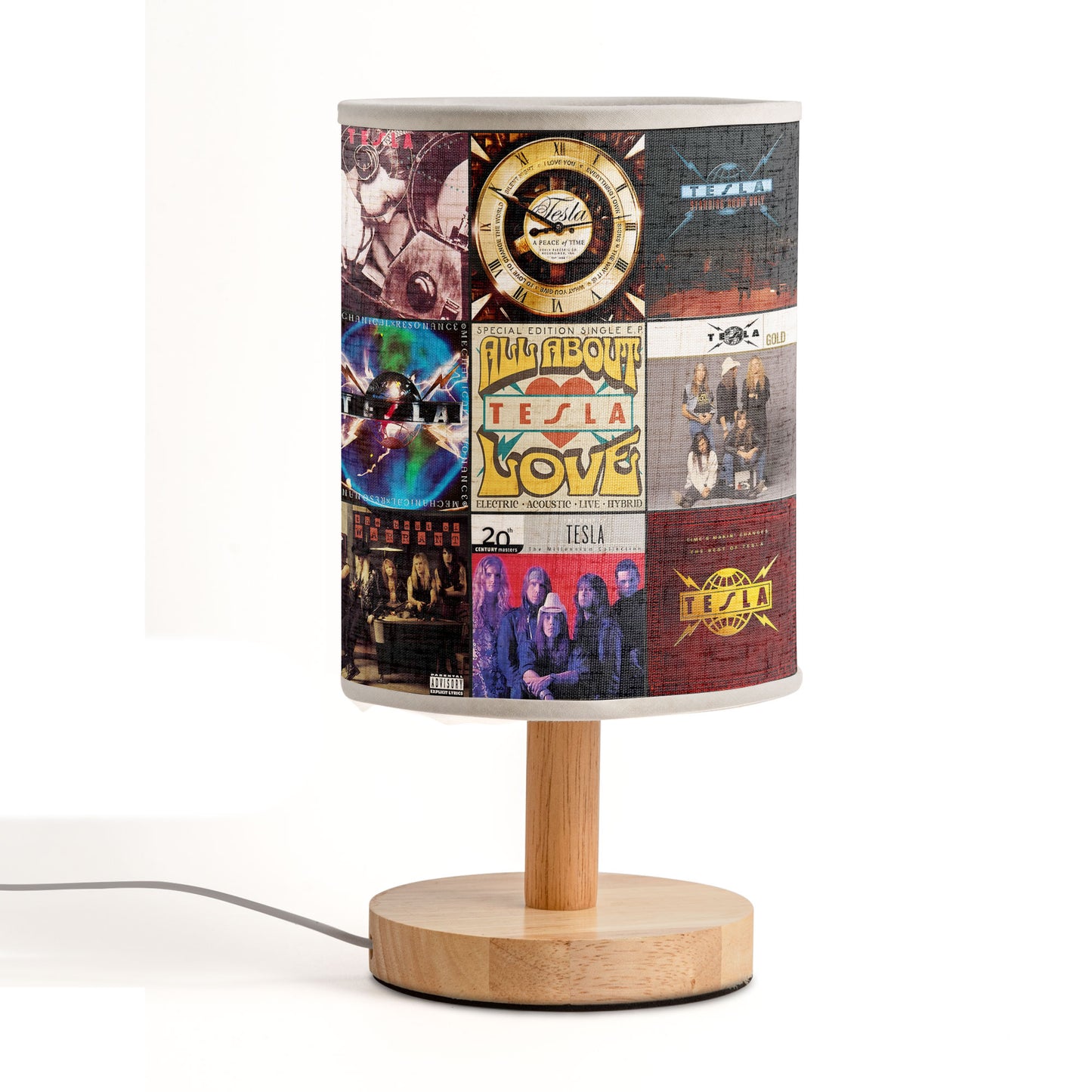 Tesla Band Album Collage Lamp – Classic Hard Rock Nostalgia Light