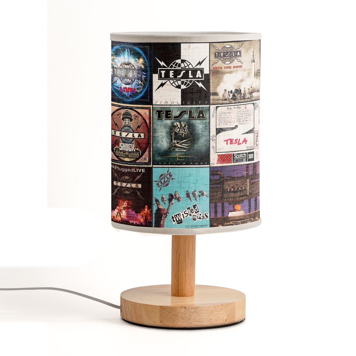 Tesla Band Album Collage Lamp – Classic Hard Rock Nostalgia Light