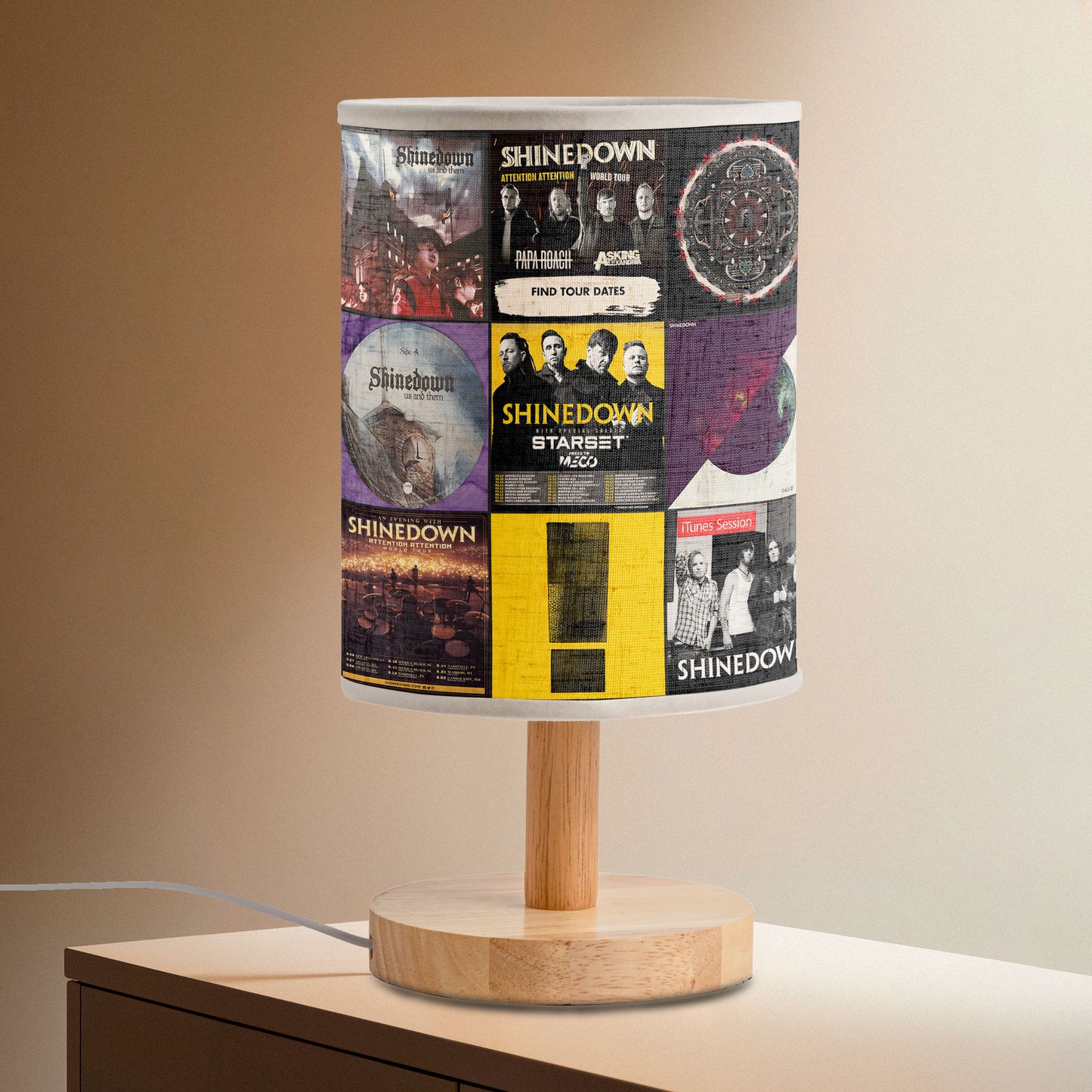 Shinedown Fabric Lamp – Modern Rock Energy