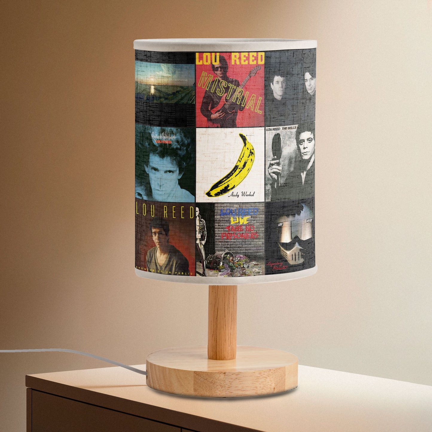 Lou Reed Albums Fabric Lamp – The Velvet Glow