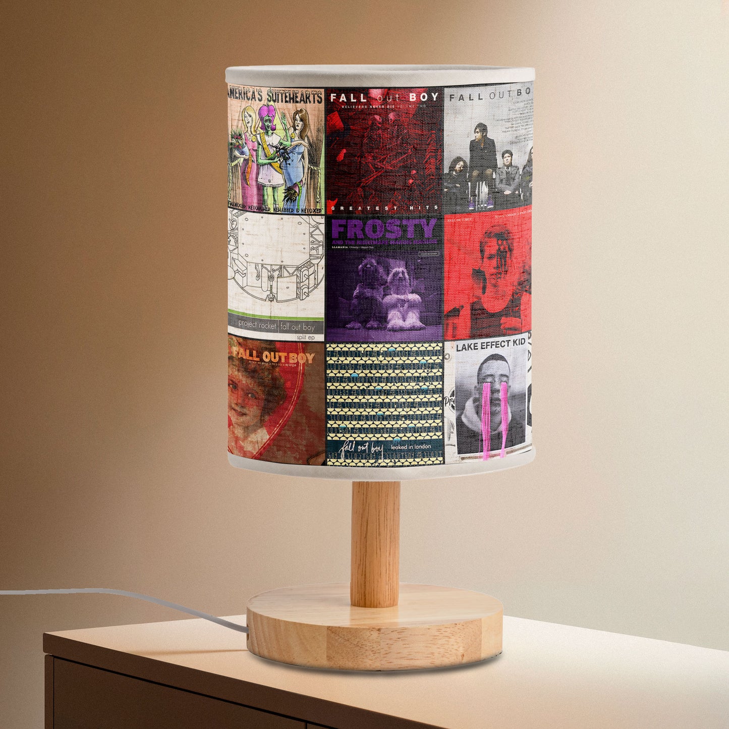 Fall Out Boy Fabric Lamp – Pop-Punk Memories