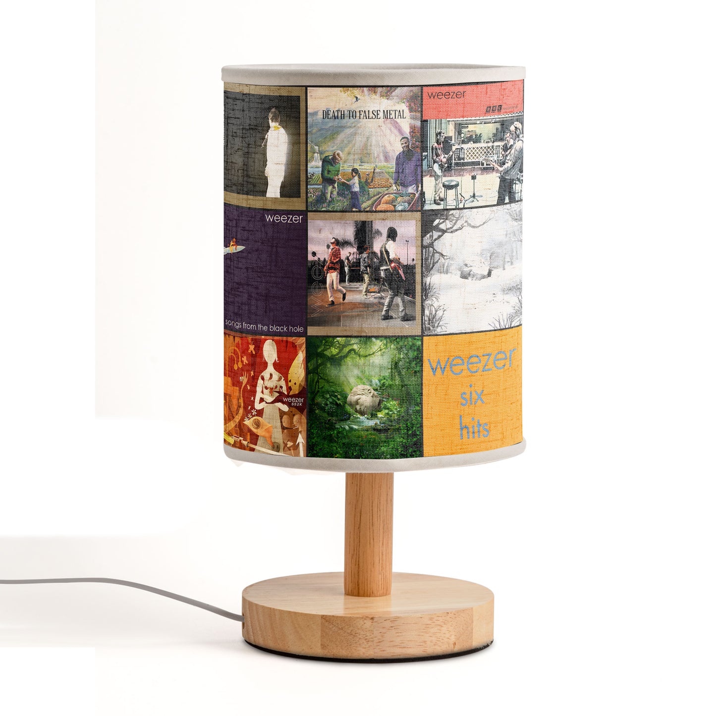 Weezer Album Collage Lamp – Indie Rock Tribute Light for Music Lovers