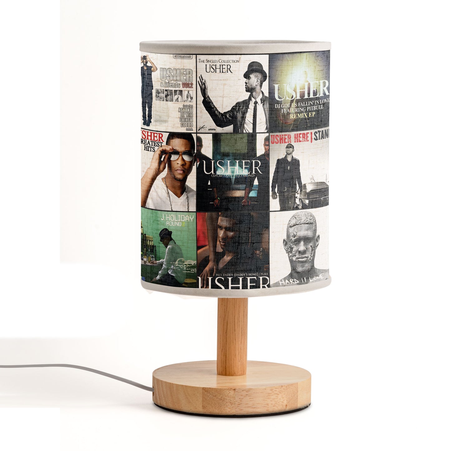 Usher Albums Lamp – R&B Soul Music Tribute Table Light