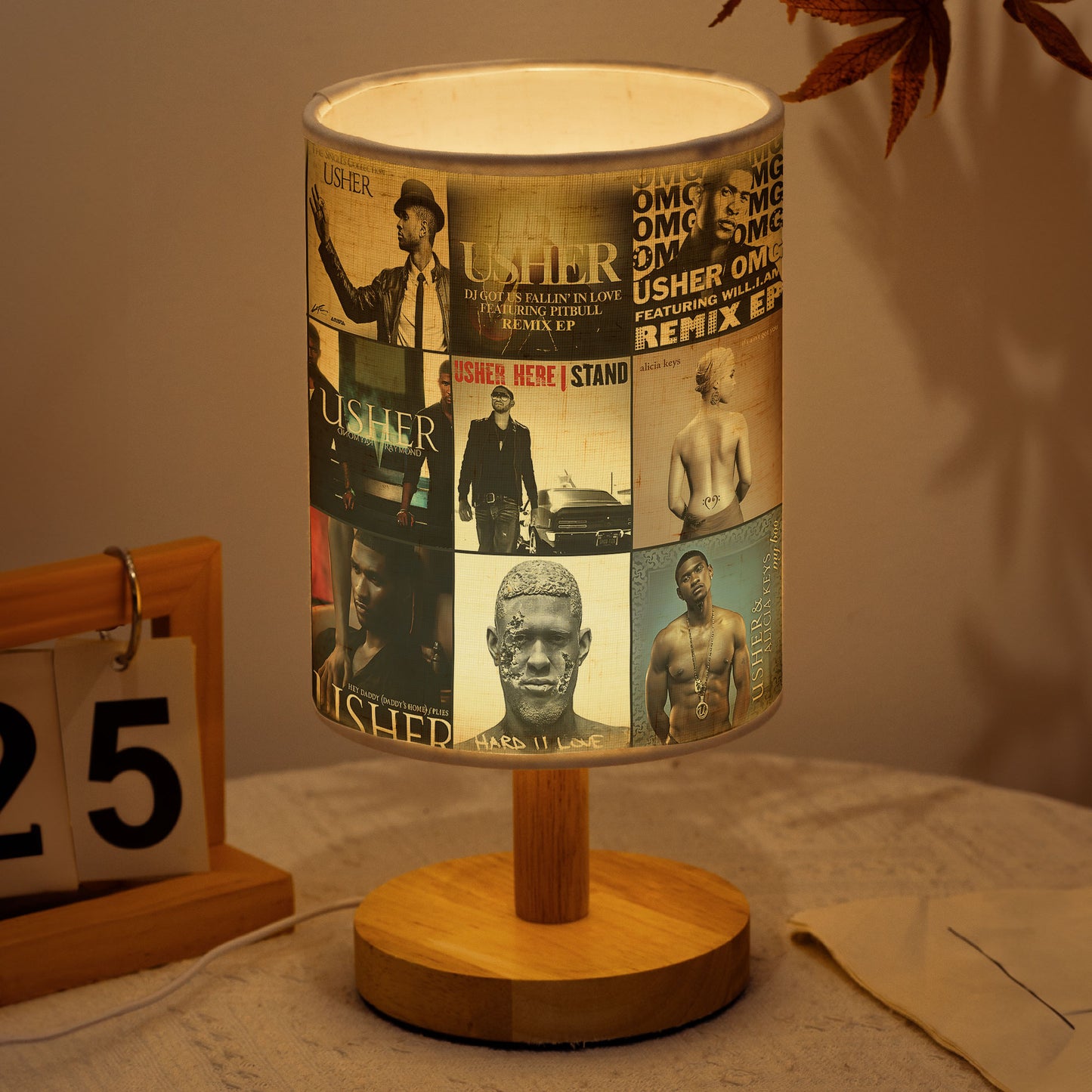 Usher Albums Lamp – R&B Soul Music Tribute Table Light