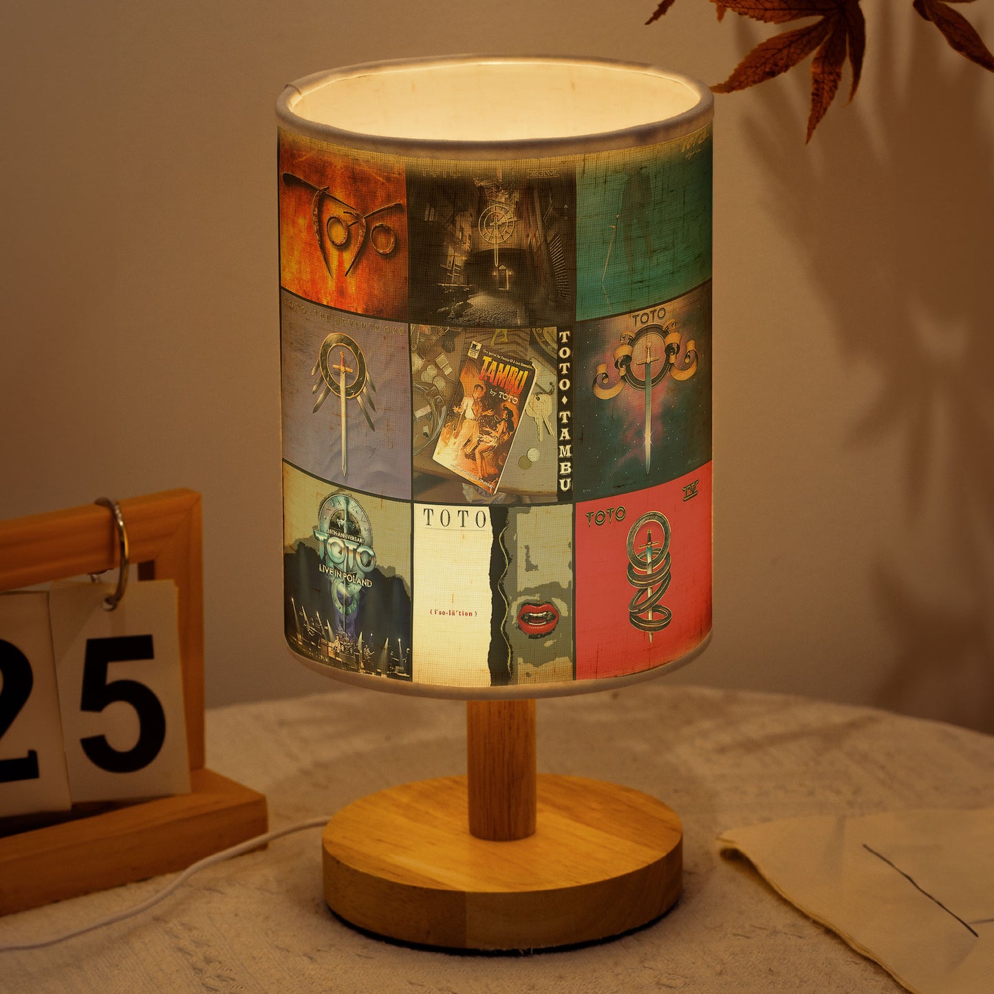 Toto Albums Fabric Lamp – Classic Rock Memories Table Light