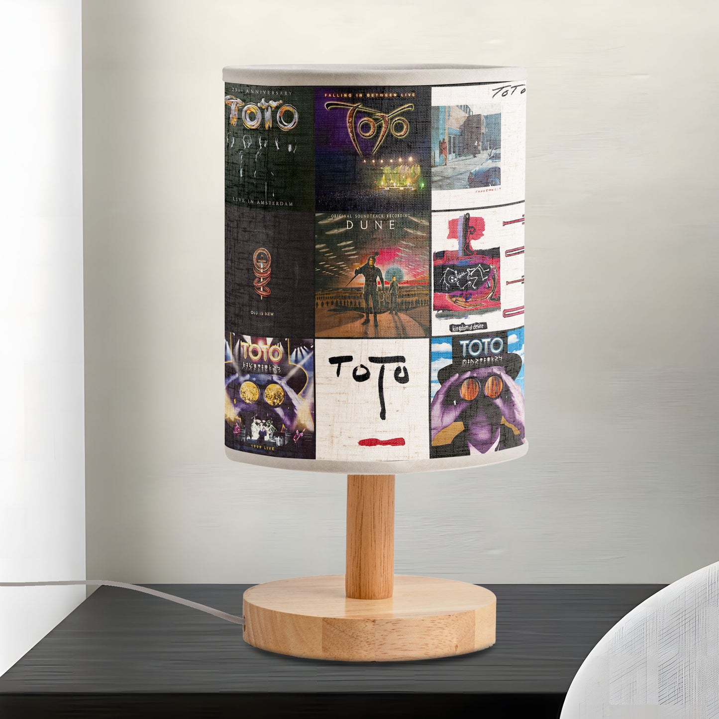 Toto Albums Fabric Lamp – Classic Rock Memories Table Light
