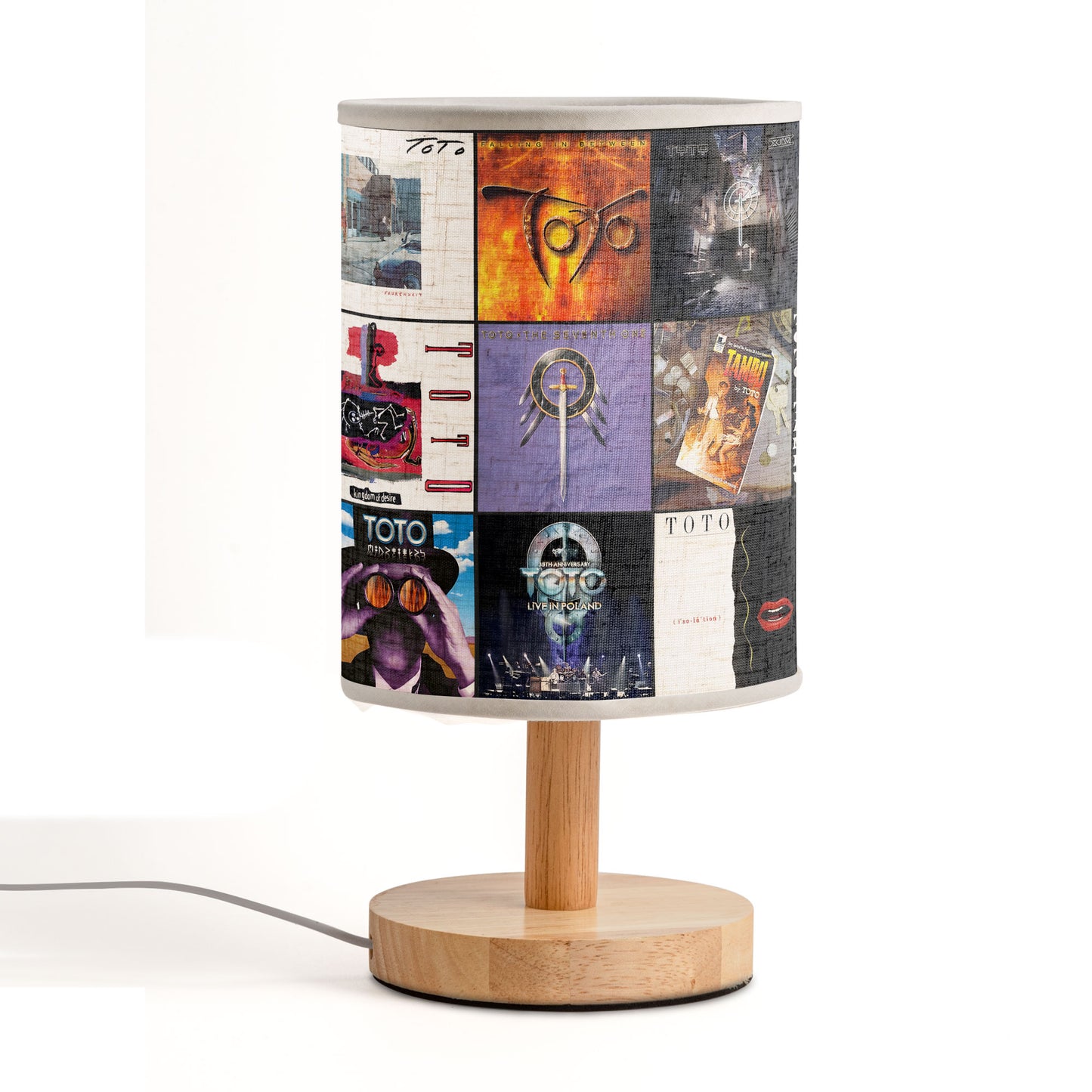 Toto Albums Fabric Lamp – Classic Rock Memories Table Light