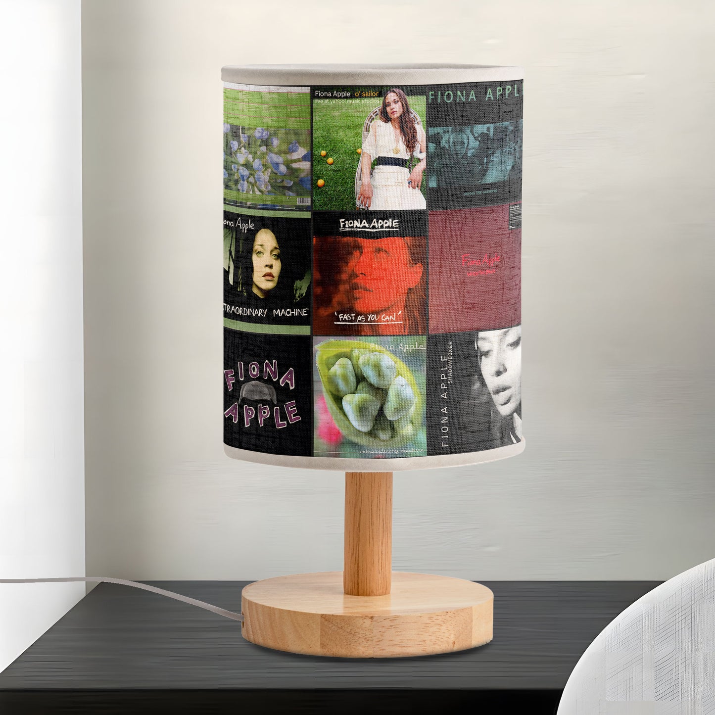 Fiona Apple Albums Fabric Lamp – Art Pop Icon Table Light