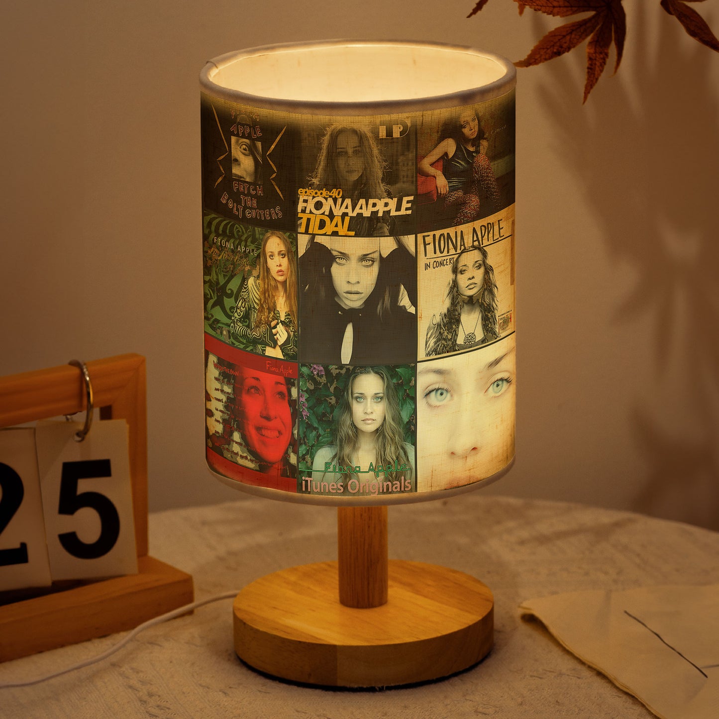 Fiona Apple Albums Fabric Lamp – Art Pop Icon Table Light