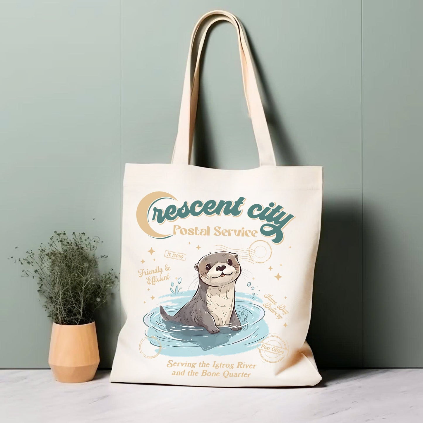 Crescent City Postal Service – Otter Messenger Tote Bag