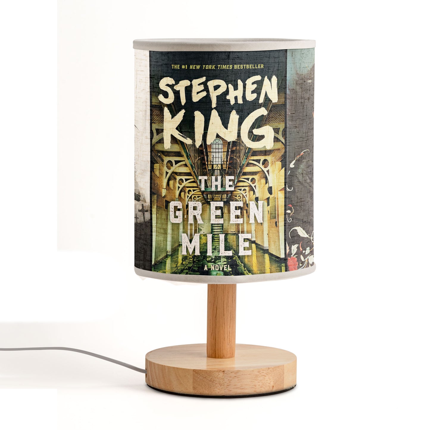 Stephen King Horror Book Cover Fabric Lamp