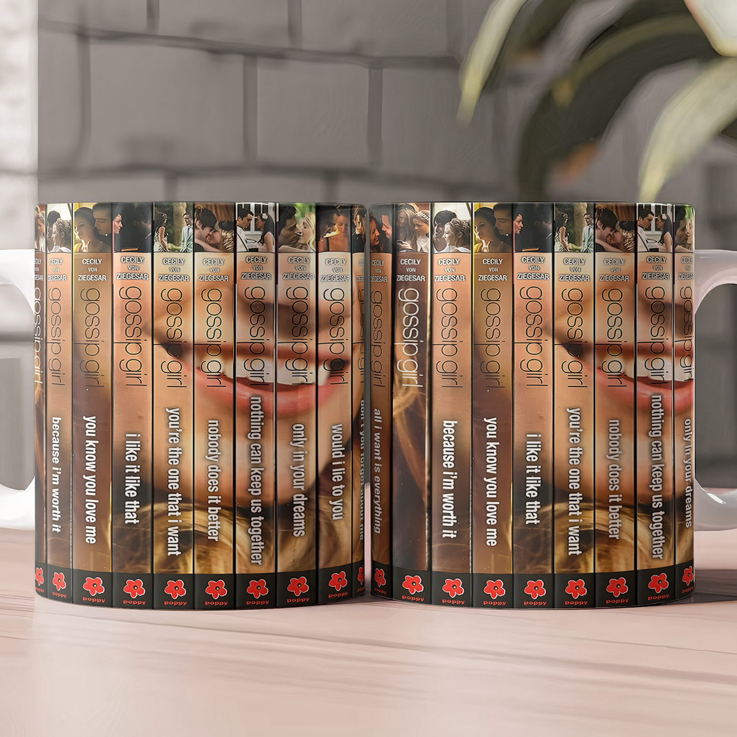 Gossip Girl Book Spine Accent Mug Wrap – Literary Coffee Mug for Book Lovers