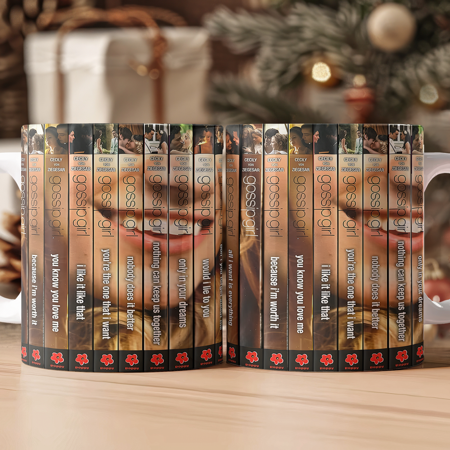 Gossip Girl Book Spine Accent Mug Wrap – Literary Coffee Mug for Book Lovers