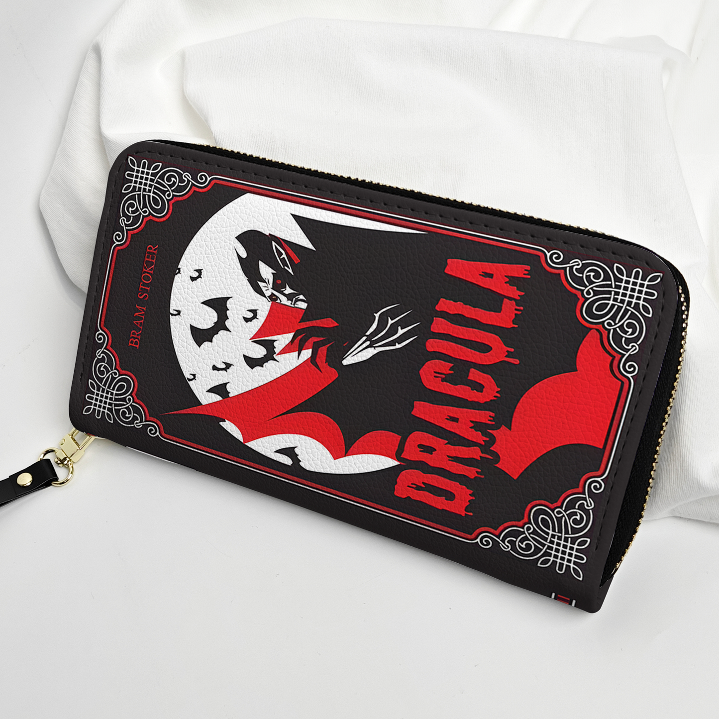 Dracula Book Cover Leather Handbag & Wallet Set – Bram Stoker Gothic Horror Design