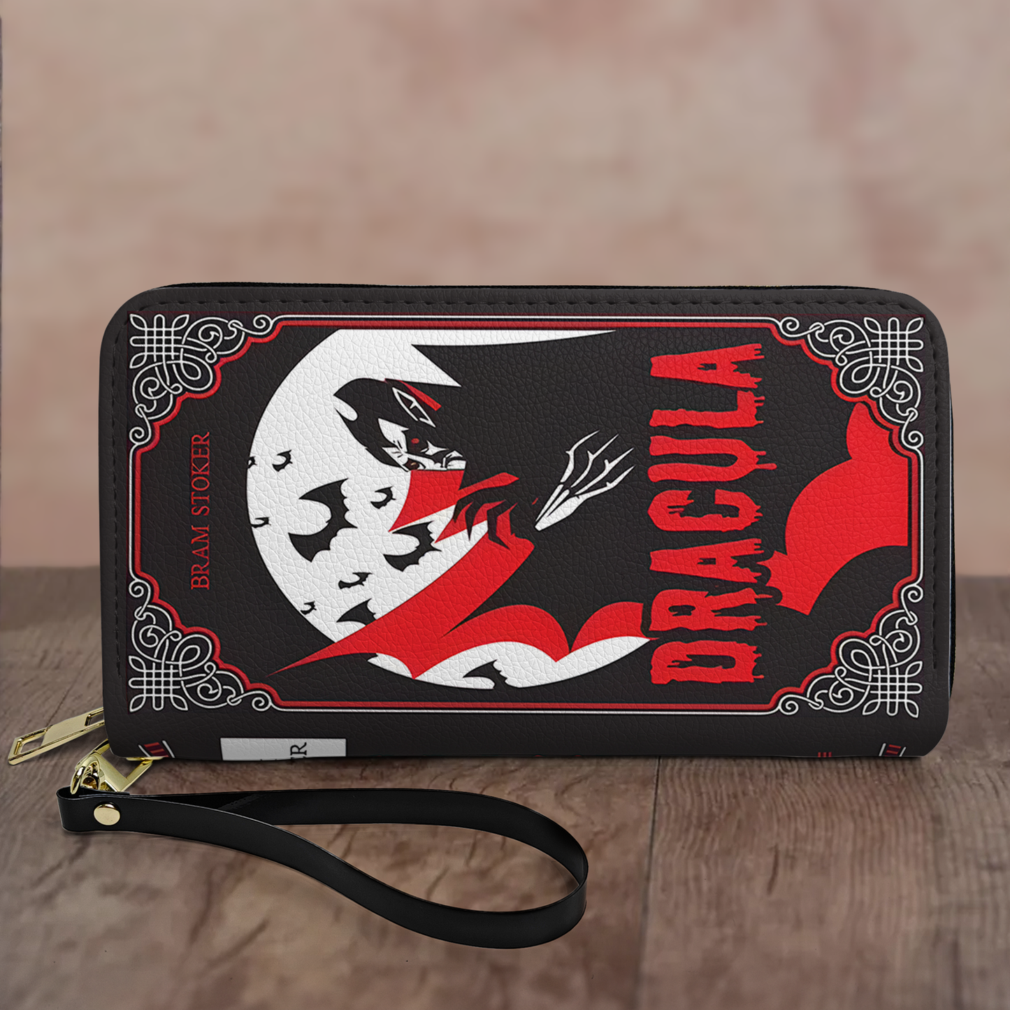 Dracula Book Cover Leather Handbag & Wallet Set – Bram Stoker Gothic Horror Design