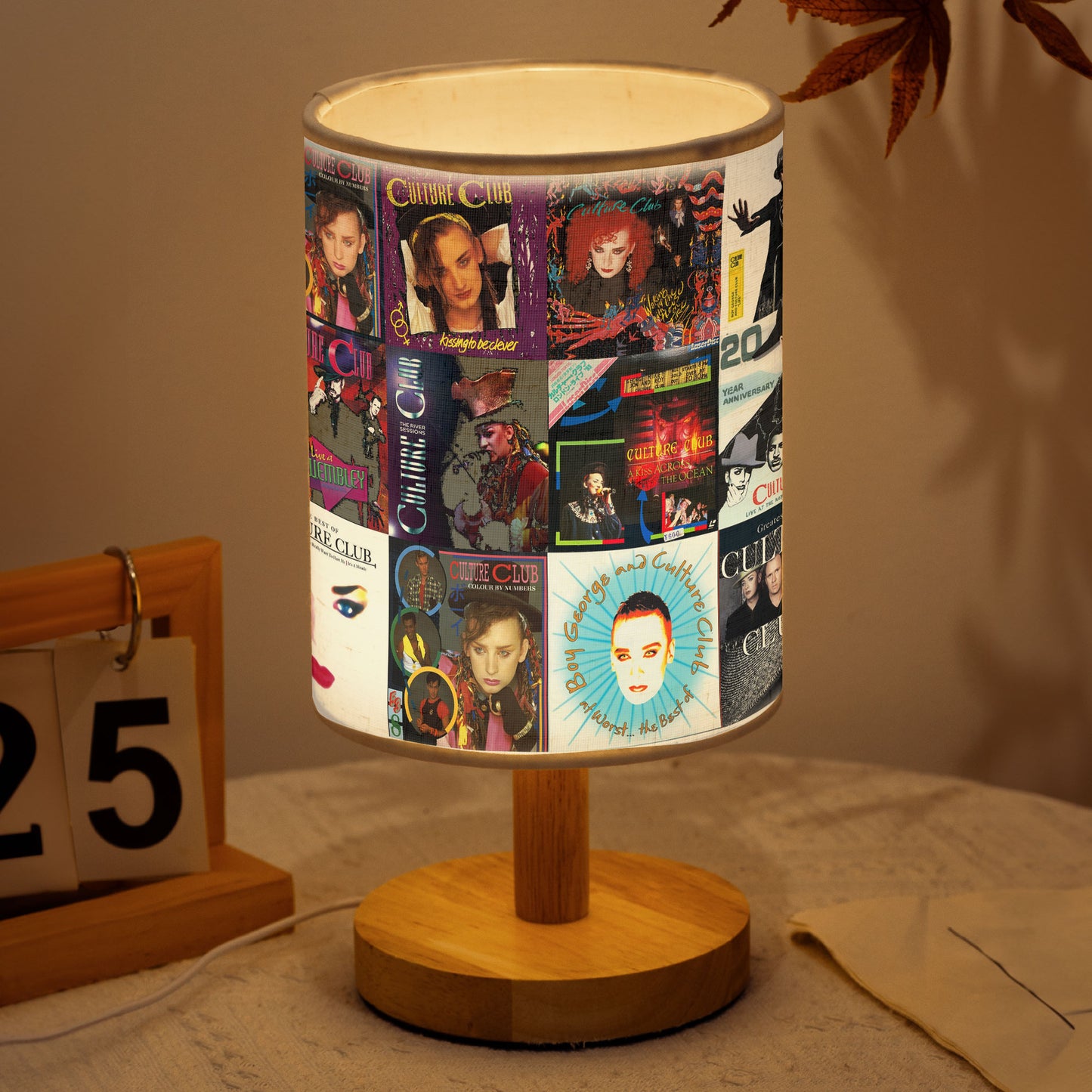 Culture Club Albums Fabric Lamp – Retro 80s Pop Icon Table Light