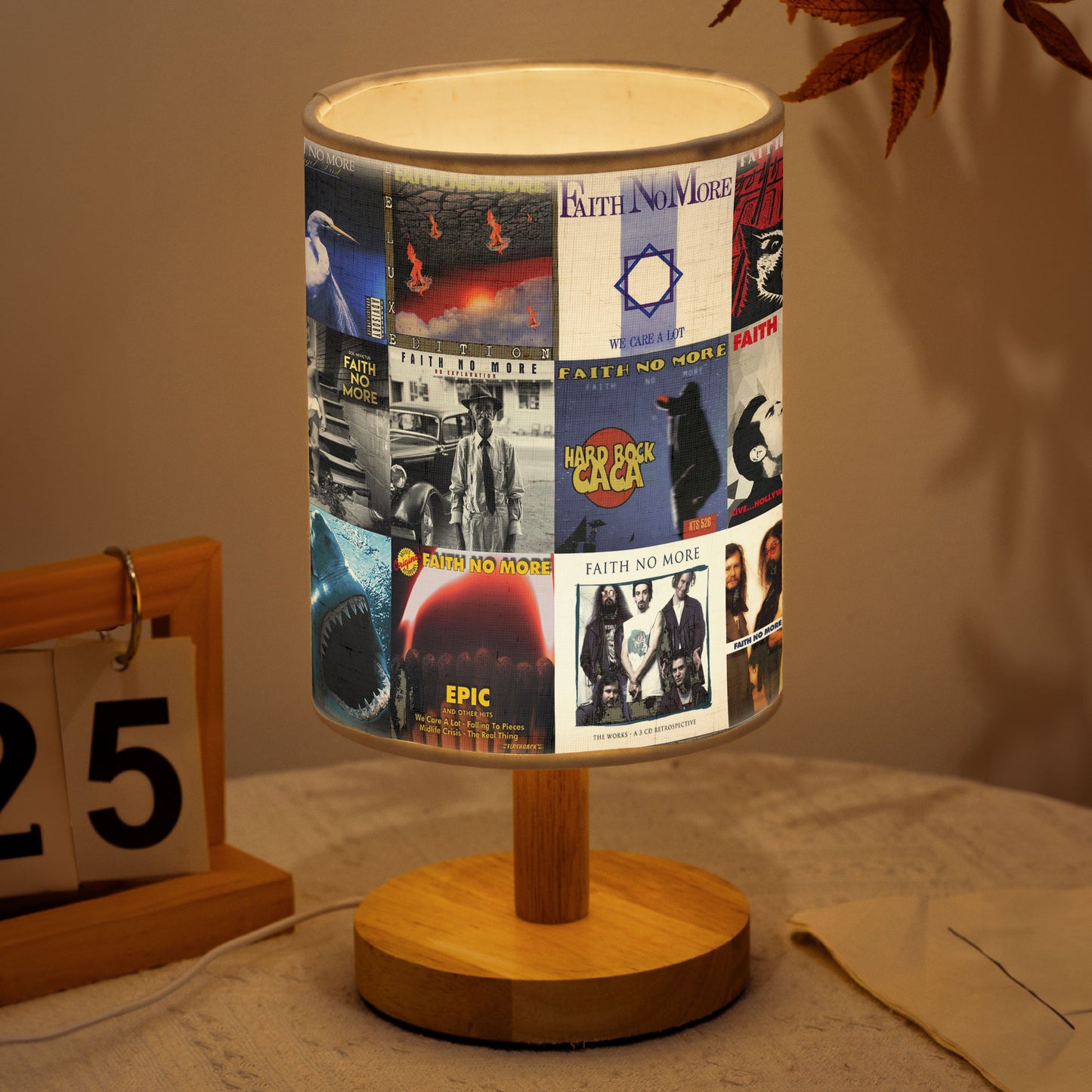 Faith No More Albums Fabric Lamp – Alt Rock Energy Meets Ambient Light