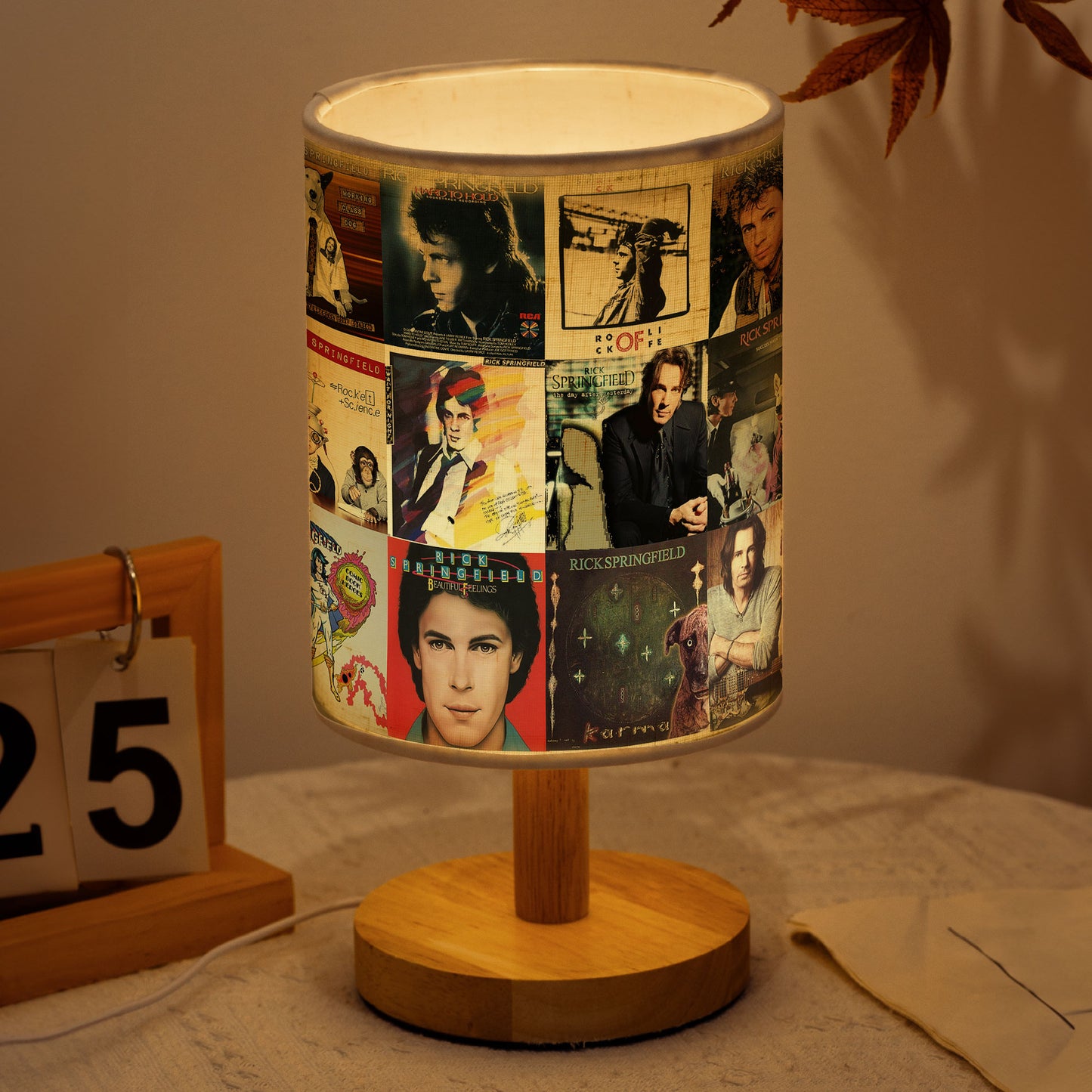 Rick Springfield Album Fabric Lamp – Rock ’80s Glow
